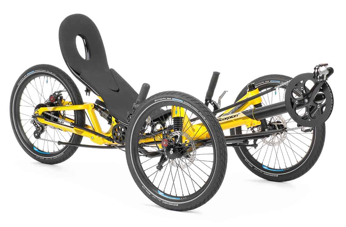 liegedreirad trike vollgefedert und faltbar scorpion fs 20