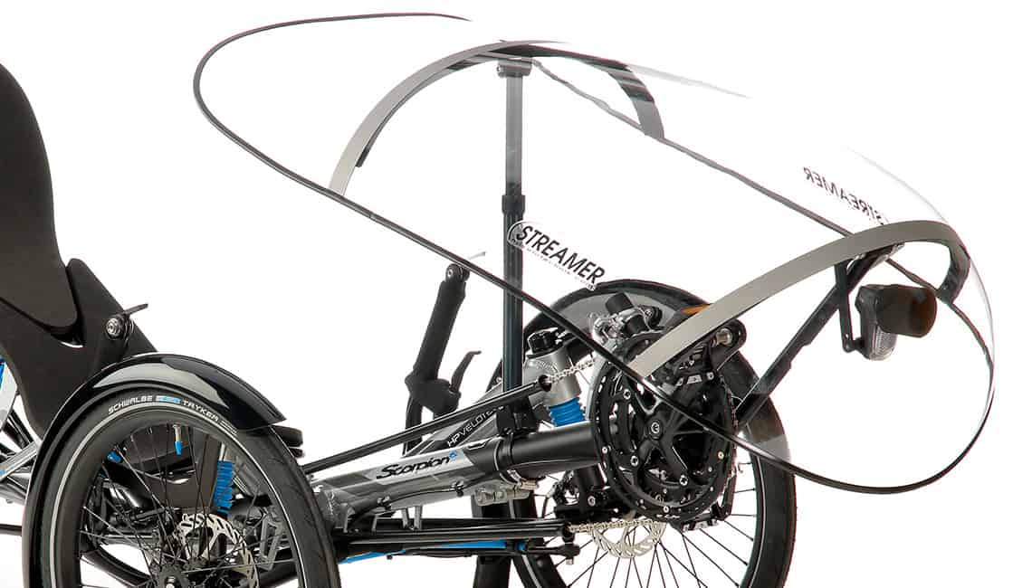 scorpion recumbent trikes front fairing wetterschutz streamer