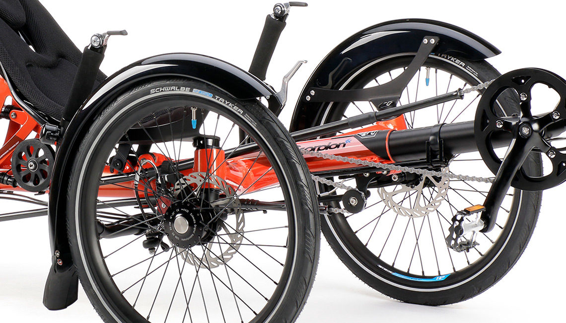 foldable trike faltbares dreirad scorpion fx schutzbleche mudguards trikefender