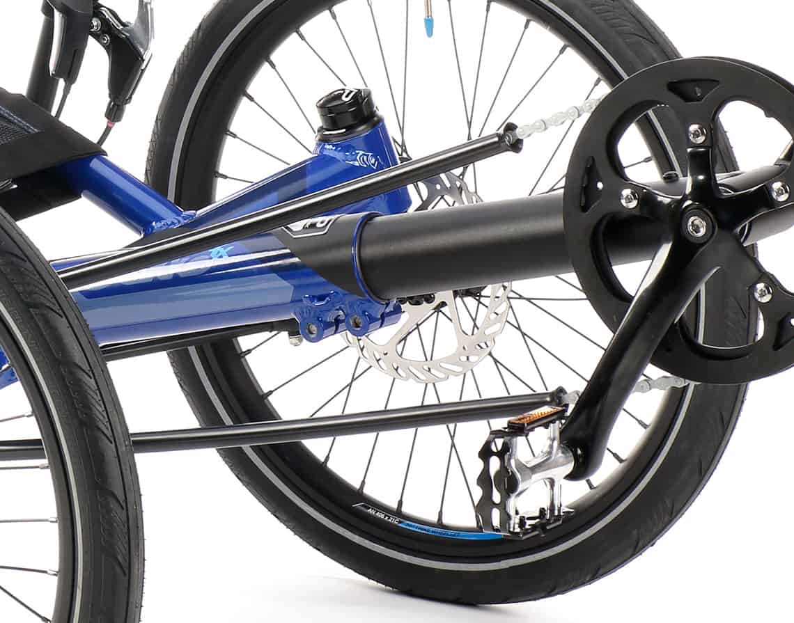 Detail Kettenschutzrohre Chain Tubes Liege-Dreirad Recumbent Trike Serie Gekko